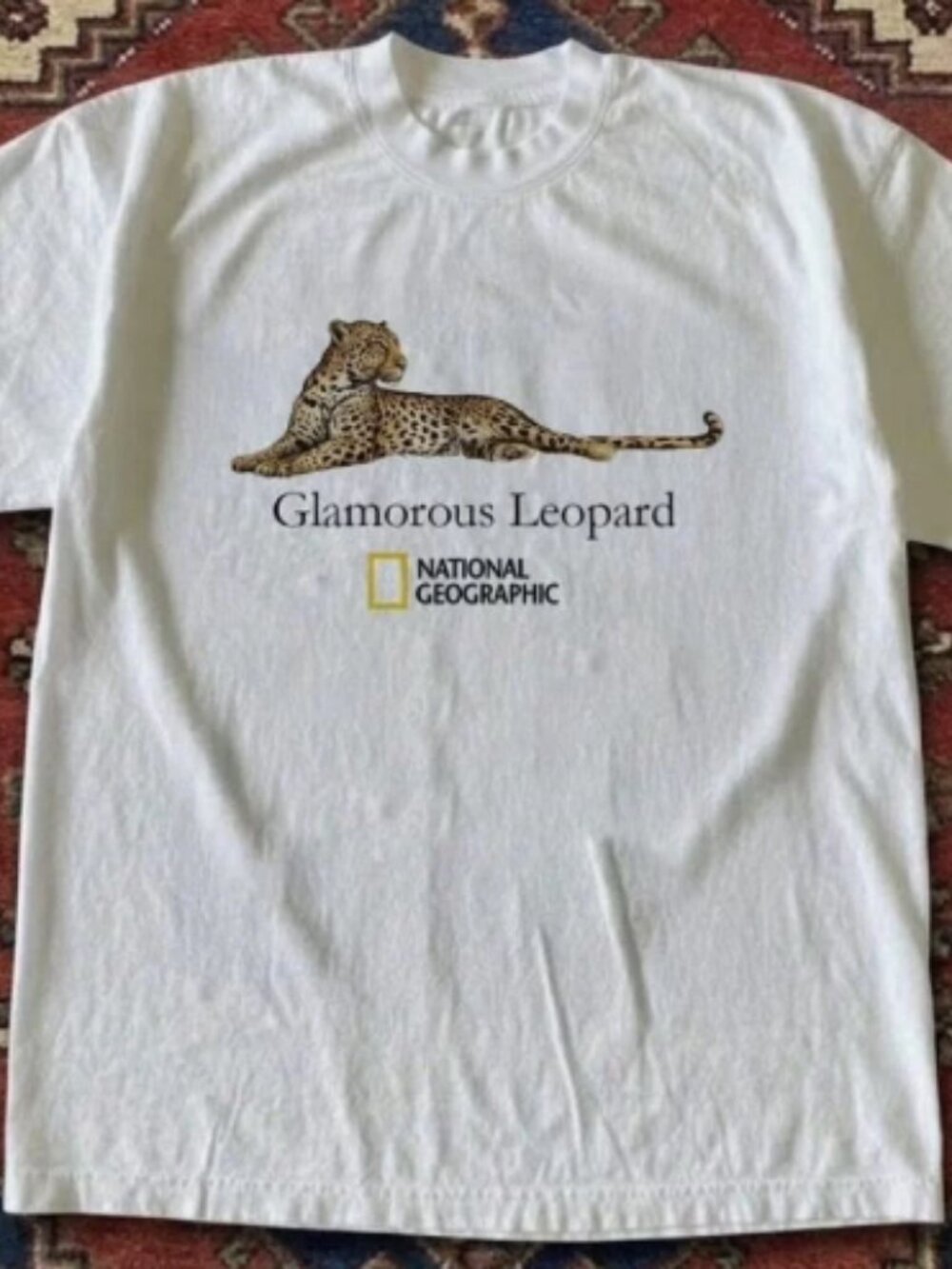 National Geographic Glamorous Leopard T-Shirt White